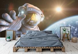 Fototapeta Astronaut in outer space, 3d