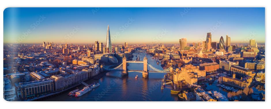 Fototapeta Aerial view of London and the
