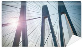 Fototapeta cable-stayed bridge closeup