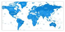 Fototapeta Detailed world map with