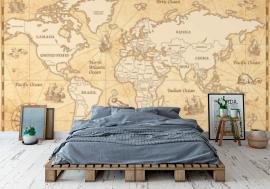 Fototapeta Old Vintage World Map