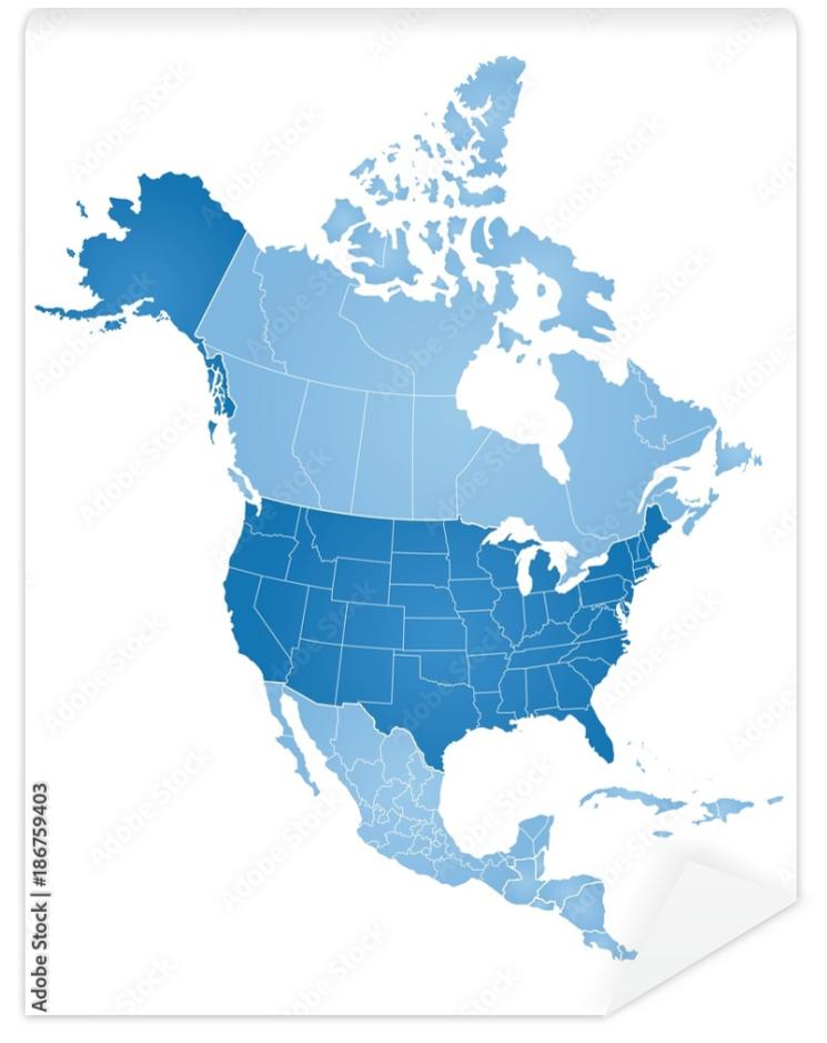 Fototapeta Map of North America