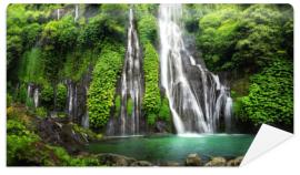 Fototapeta Jungle waterfall cascade in