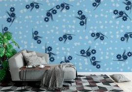 Fototapeta Blue cornflower pattern -