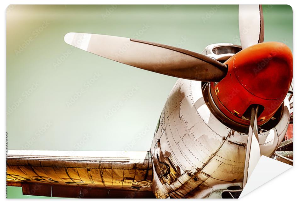 Fototapeta Closeup of an old airplane