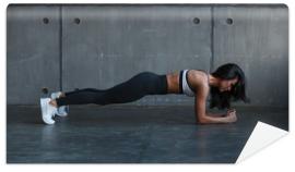 Fototapeta fitness woman doing planing in