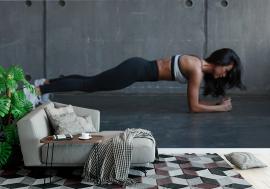 Fototapeta fitness woman doing planing in