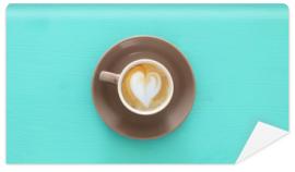 Fototapeta image of coffe cup with foam