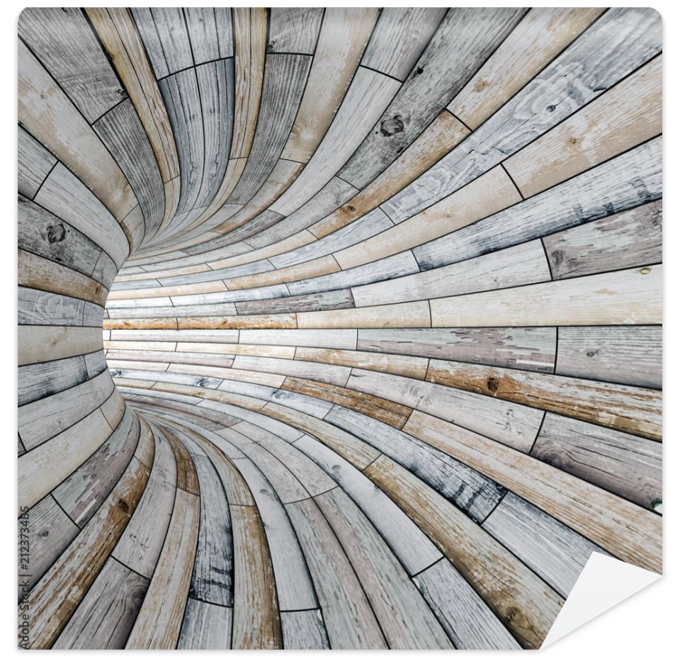 Fototapeta Wood textured tunnel