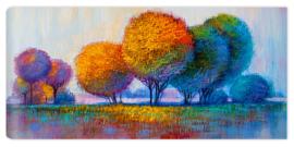 Fototapeta Trees, oil painting, artistic