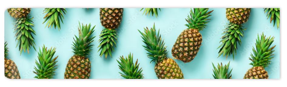 Fototapeta Bright pineapple pattern for
