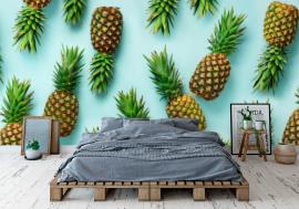 Fototapeta Bright pineapple pattern for