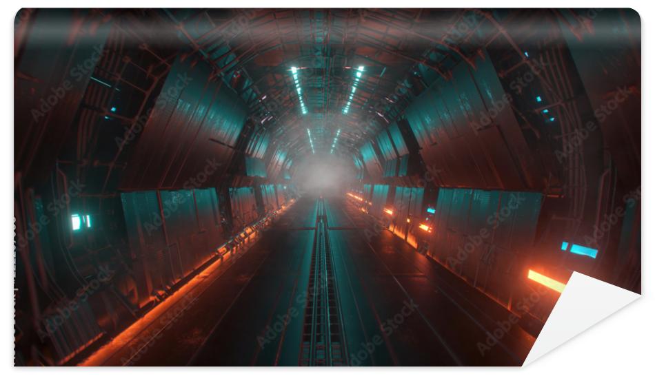 Fototapeta sci fi tunnel