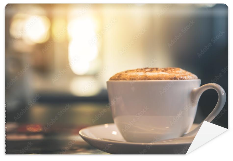Fototapeta Latte coffee or coffe on the