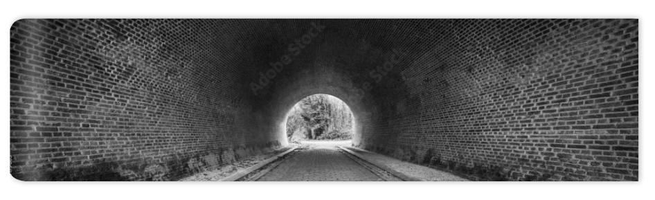 Fototapeta tunnel black and white