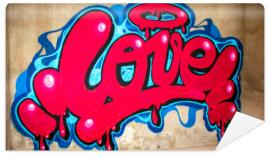 Fototapeta graffiti of word love on a