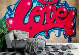 Fototapeta graffiti of word love on a