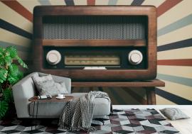 Fototapeta Radio old fashioned on wooden