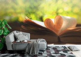 Fototapeta Book page decorate to heart