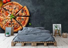 Fototapeta Tasty pepperoni pizza with