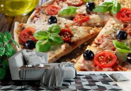 Fototapeta Italian pizza with mozzarella