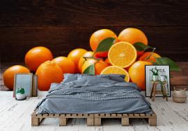 Fototapeta fresh orange fruits with
