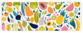 Fototapeta Vector colorful food set for