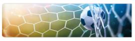 Fototapeta Soccer Ball in Goal Multicolor