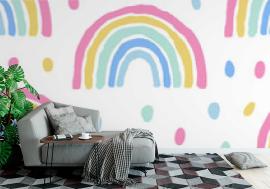 Fototapeta Rainbows and dots cute