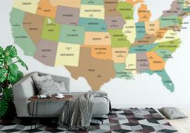 Fototapeta USA political map. Color