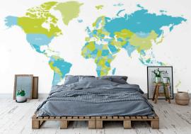 Fototapeta Map of World in shades of