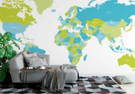 Fototapeta Map of World in shades of