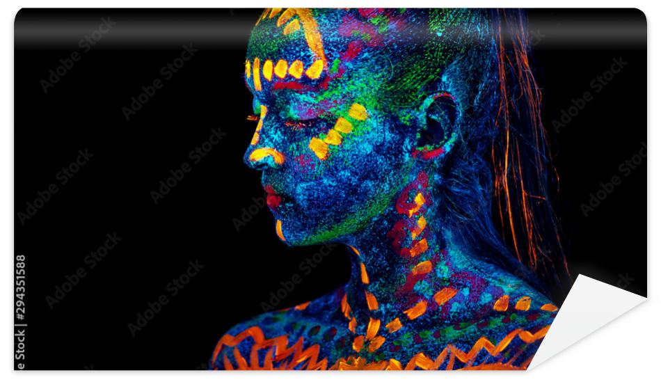 Fototapeta UV body art painting of