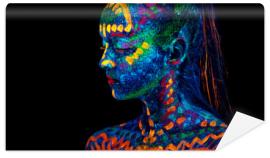 Fototapeta UV body art painting of