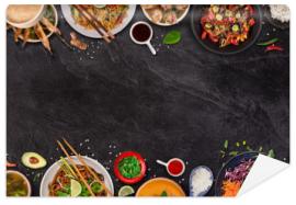 Fototapeta Asian food background with