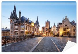 Fototapeta Belgium historic city Ghent at