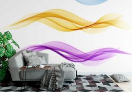 Fototapeta Set of color abstract wave
