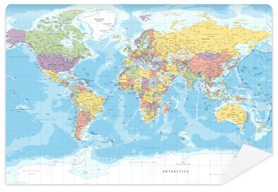 Fototapeta World Map - Political - Vector