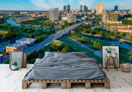 Fototapeta Aerial of Downtown Fort Worth