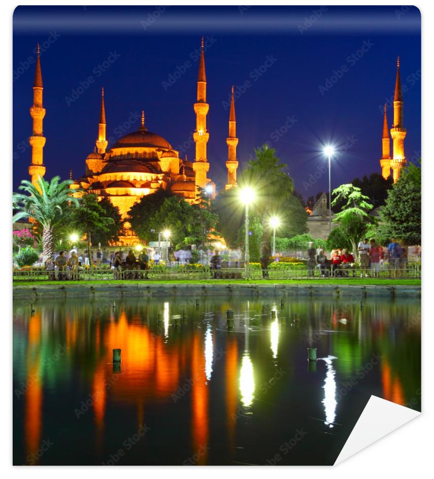 Fototapeta Blue Mosque with reflection -