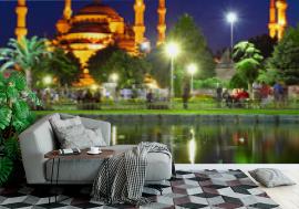 Fototapeta Blue Mosque with reflection -