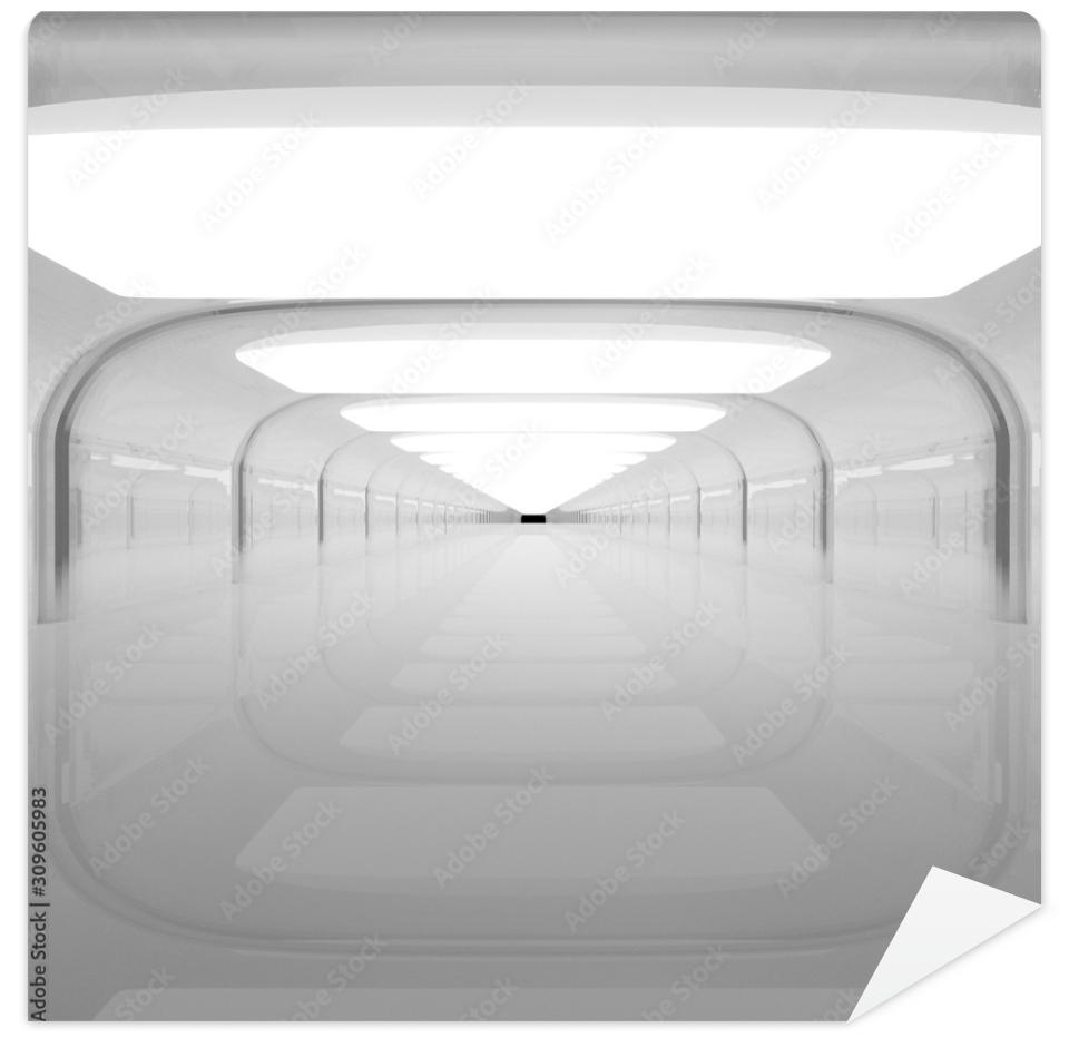 Fototapeta empty shining tunnel with