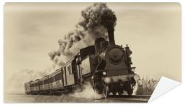 Fototapeta Vintage steam train. Old photo