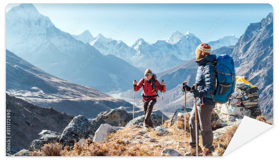Fototapeta Couple following Everest Base