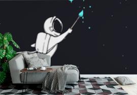 Fototapeta Cute astronaut drawing a stars