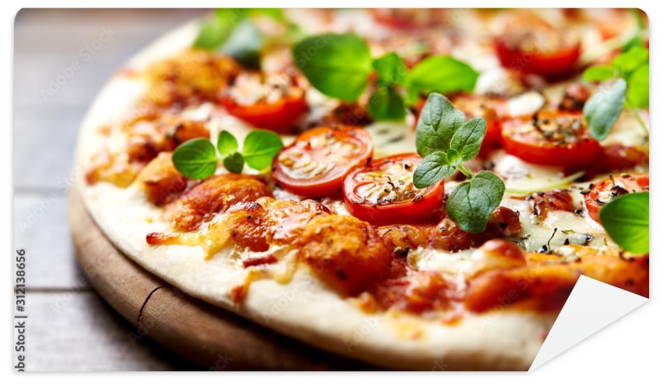 Fototapeta Tasty vegetarian pizza with