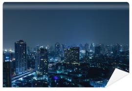 Fototapeta Modern Bangkok city at night