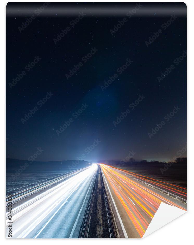 Fototapeta Autobahn bei Nacht