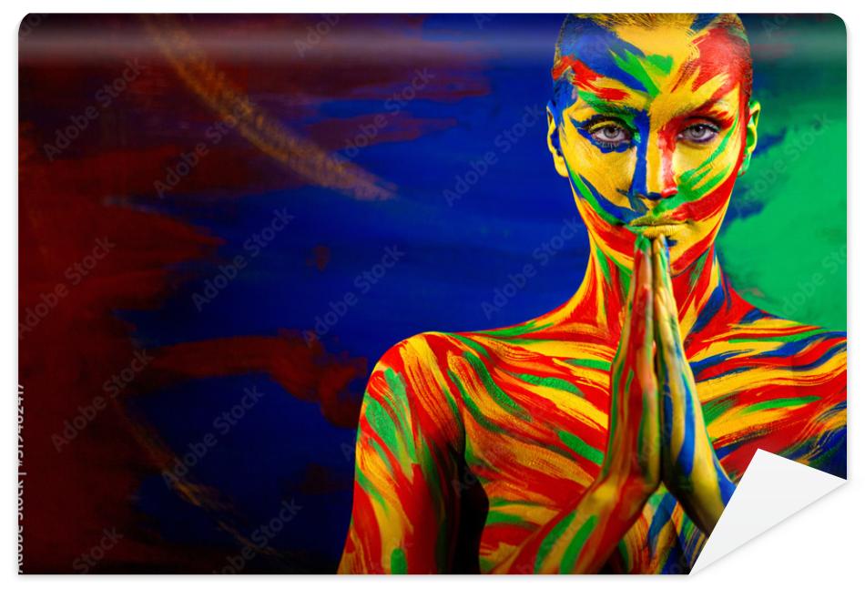 Fototapeta Color art face and body paint