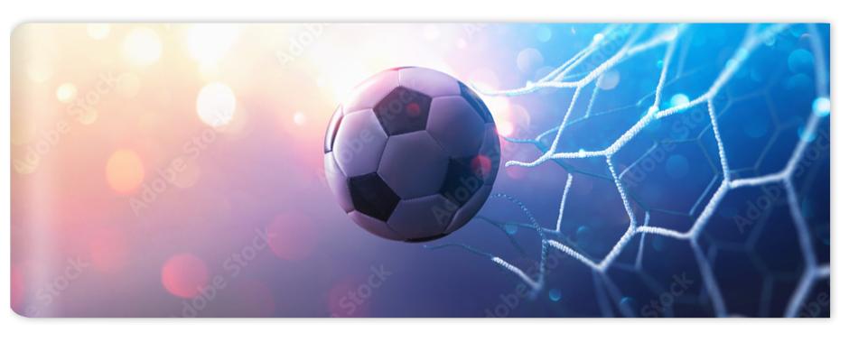 Fototapeta Soccer Ball in Goal.